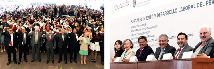 Líder del SNTE y director general del IPN presiden el acto de Fortalecimiento y Desarrollo Laboral del Personal Académico 2022   