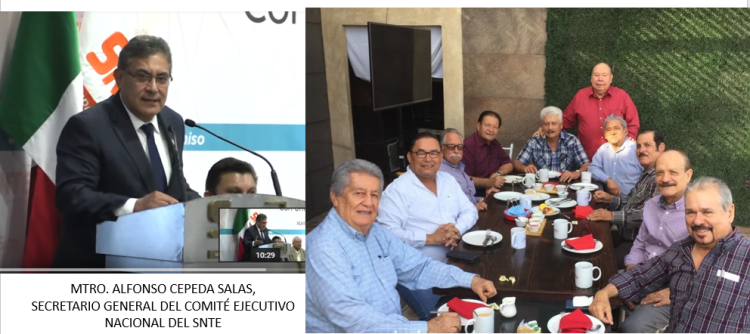 Exsecretarios generales de la Sección 28 del SNTE se reúnen en Hermosillo y expresan el más firme respaldo al Secretario General del CEN del SNTE, maestro Alfonso Cepeda Salas