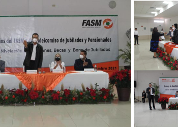 Entregan estímulos a socios del FASM de la Sección 28 del SNTE. Encabeza acto, líder magisterial César Adalberto Salazar López