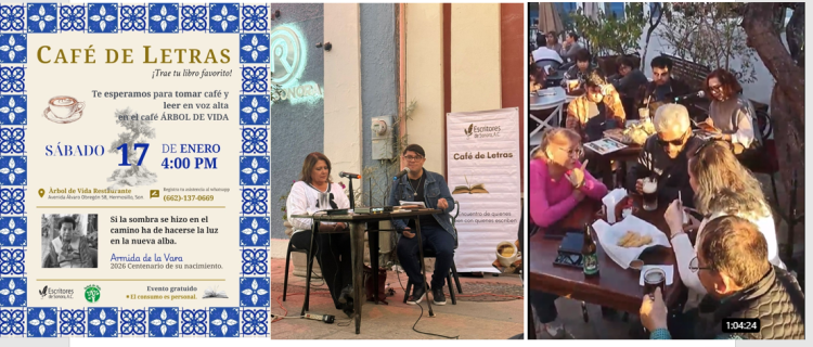 La convivencia cultural en el Café de letras de Escritores de Sonora