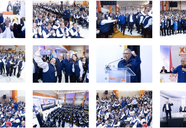 Líder nacional del SNTE en Pleno de la Sección 8 de Chihuahua