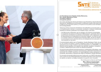 SNTE apoya a la Presidenta y valora política social orientada a reducir desigualdades